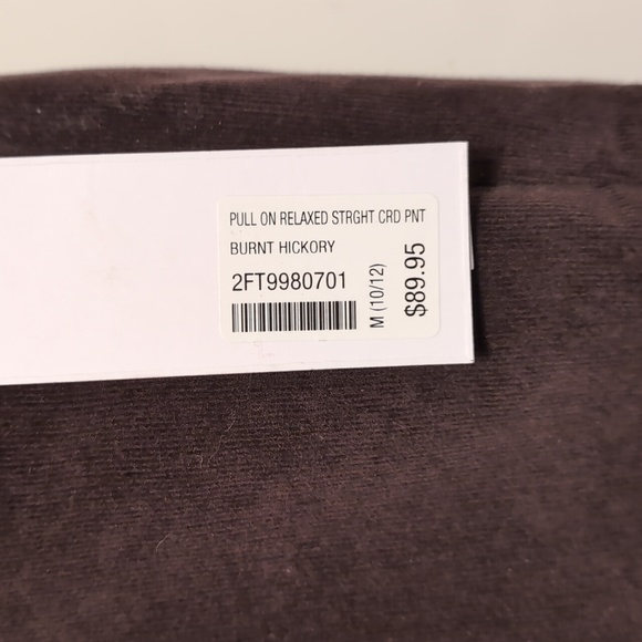Soft Surroundings Pull On Relaxed Straight Corduroy Pants Color Burnt Hi… - Picture 5 of 11